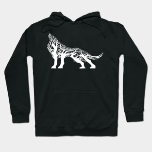 Wolf tree blend cute cool colorful Hoodie